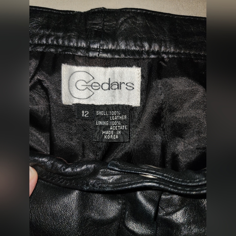 Cedars Black Leather Pants - Picture 4 of 10